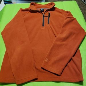 Starter 1/4 Zip Fleece Sweater Adult Medium Orange‎ Pullover Men's.